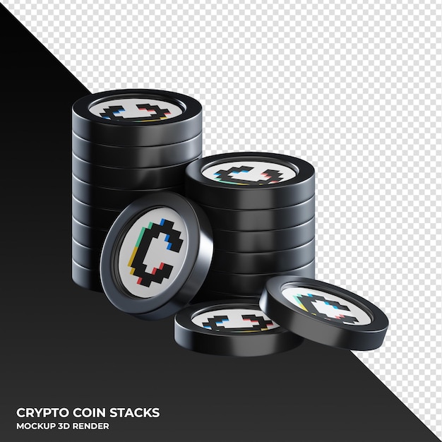 Convex Finance CVX pilas de monedas cryptocurrency 3D Render ilustración