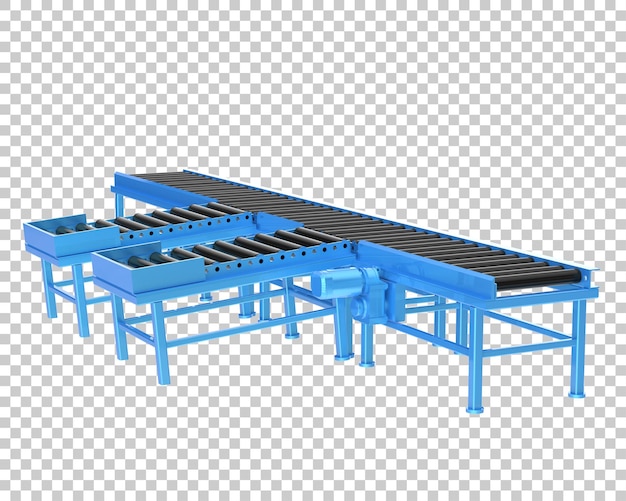 conveyor belt isolated on transparent background 3d rendering illustration
