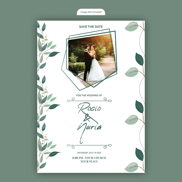 Convidado de casamento elegante com vegetação floral