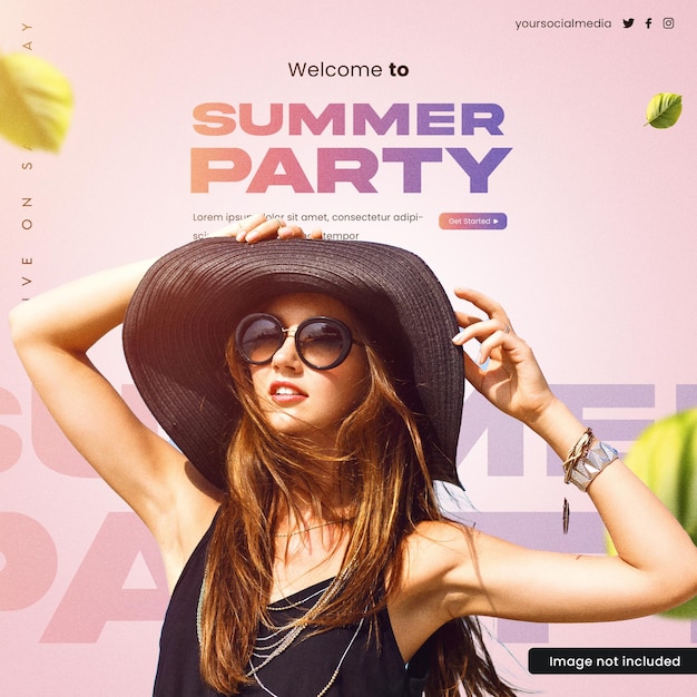 Convidado para a Festa de Verão - Promoção nas Mídias Sociais