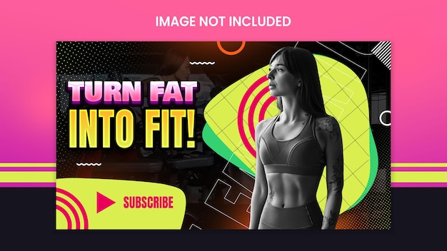 Convierta la grasa para adaptarse al diseño de miniaturas de fitness de Youtube