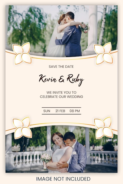 convite de casamento de luxo design moderno