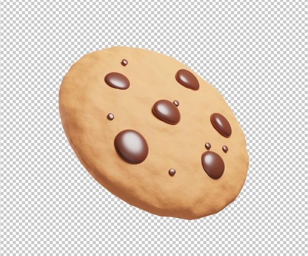 Cookie 3D-Illustration Design-Rendering isoliert