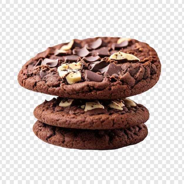 Cookie Au Chocolat Premium Psd Isolé Sur Un Fond Transparent Réaliste Et Délicieux