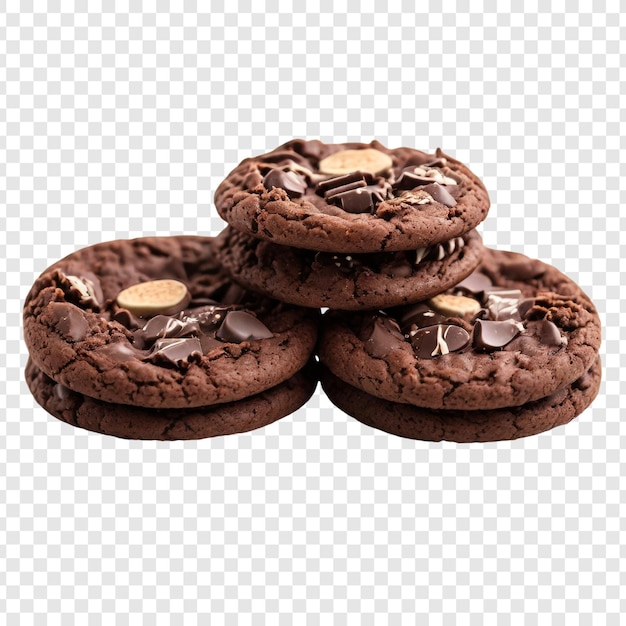 Cookie Au Chocolat Premium Psd Isolé Sur Un Fond Transparent Réaliste Et Délicieux