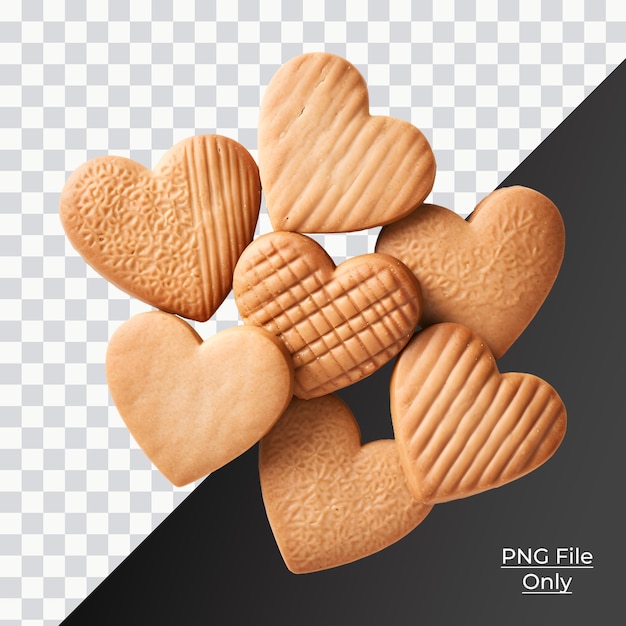 Cookie Coeur Uniquement Png Premium Psd