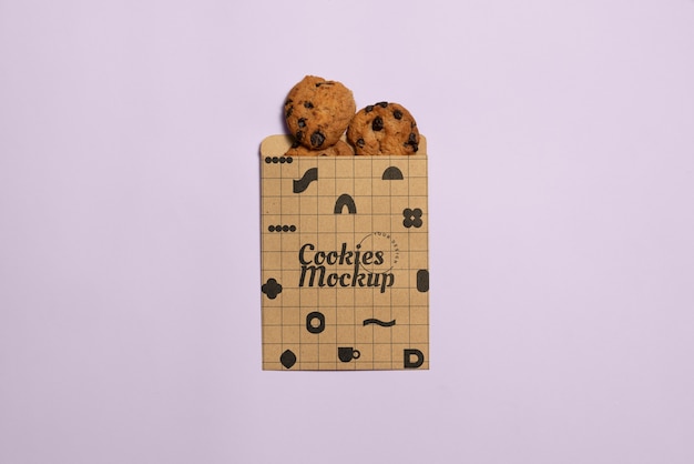 Cookie-verpackungsdesign-mockup