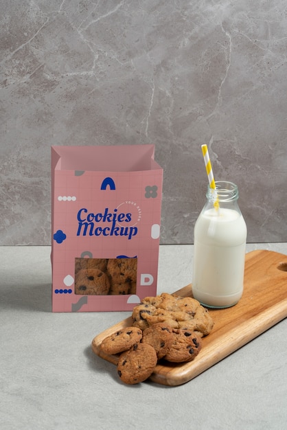 Cookie-verpackungsdesign-mockup