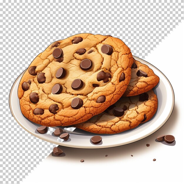 PSD cookies aislados en un fondo transparente