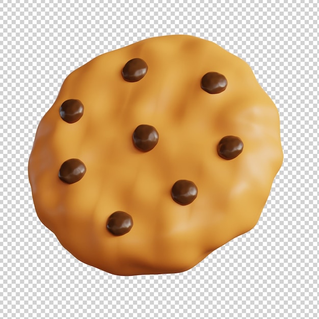 Cookies chocolate chip 3d-darstellung