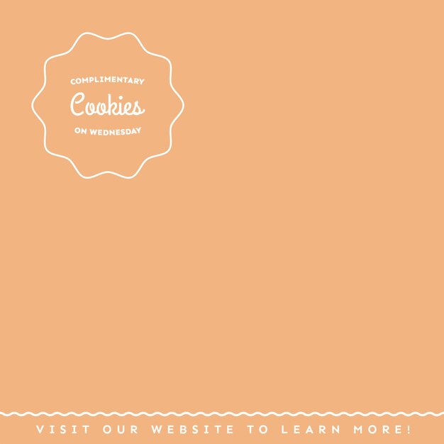 Cookies de cortesía los miércoles - Visite nuestro sitio web