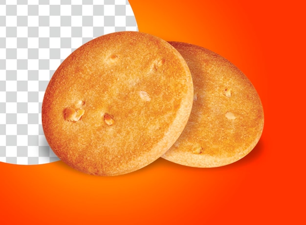 Cookies de craqueo PSD en un fondo transparente