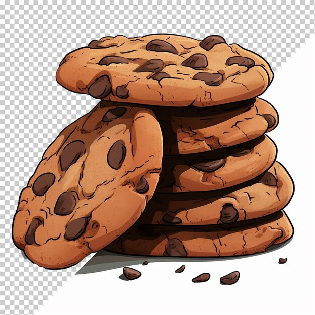 PSD les cookies isolés sur un fond transparent