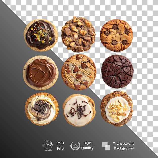 Cookies mit isoliertem, durchsichtigem Hintergrund