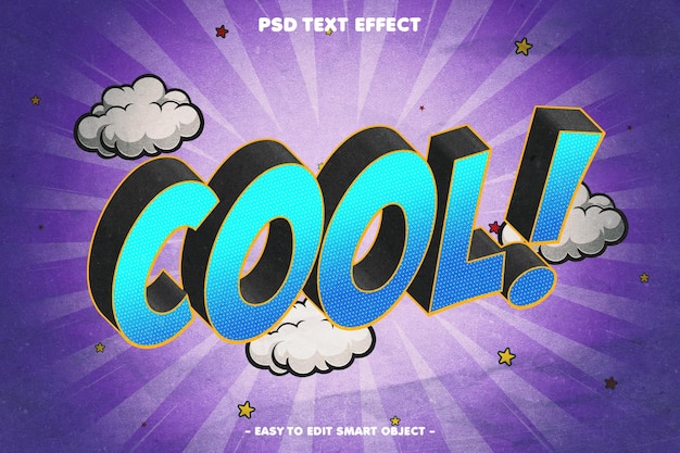 Cool Comic Style Effetto di testo modificabile