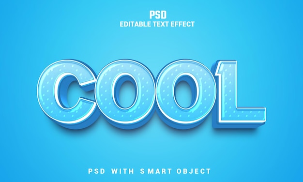 PSD cooler bearbeitbarer 3d-texteffekt mit hintergrund premium psd