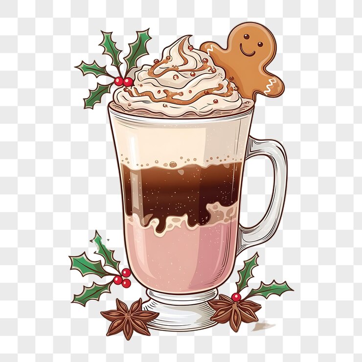PSD copa de café rosa de navidad clipart diseño png fondo transparente perfecto para artículos impresos como camisetas tazas sudaderas con capucha tarjetas de felicitación
