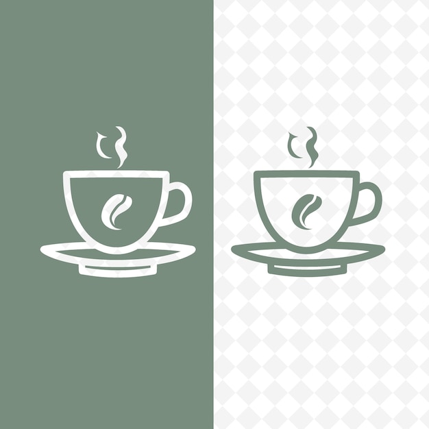 una copa de café con una taza de café en un platillo