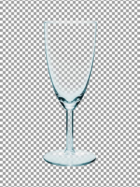 Copa de champán transparente aislada sobre fondo transparente