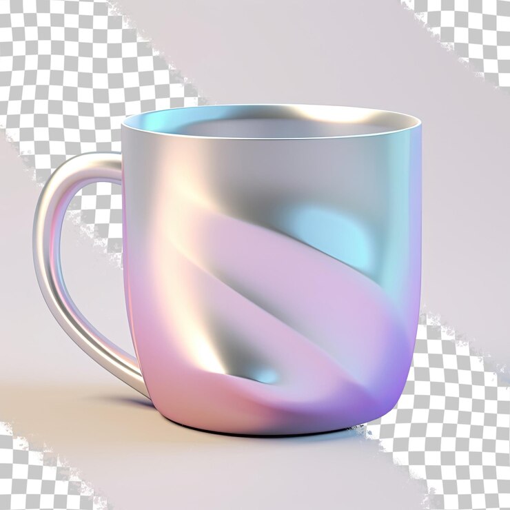 PSD copa hecha de fondo transparente de metal