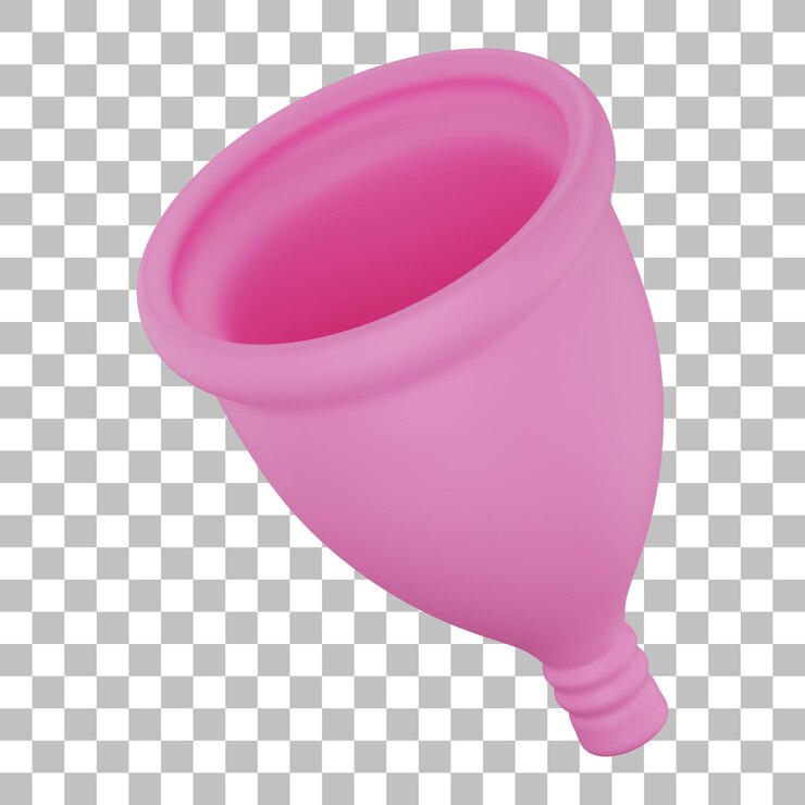 PSD copa menstrual ilustración 3d