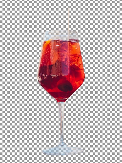 PSD una copa de vino tinto con fondo transparente.