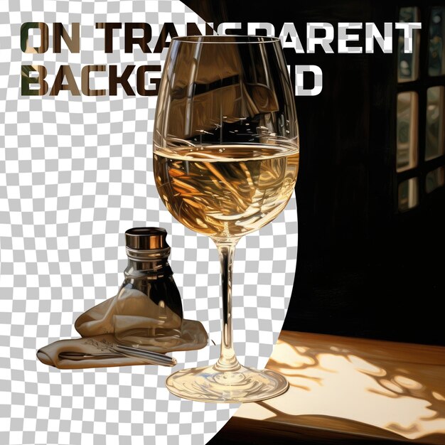 PSD una copa de vino transparente