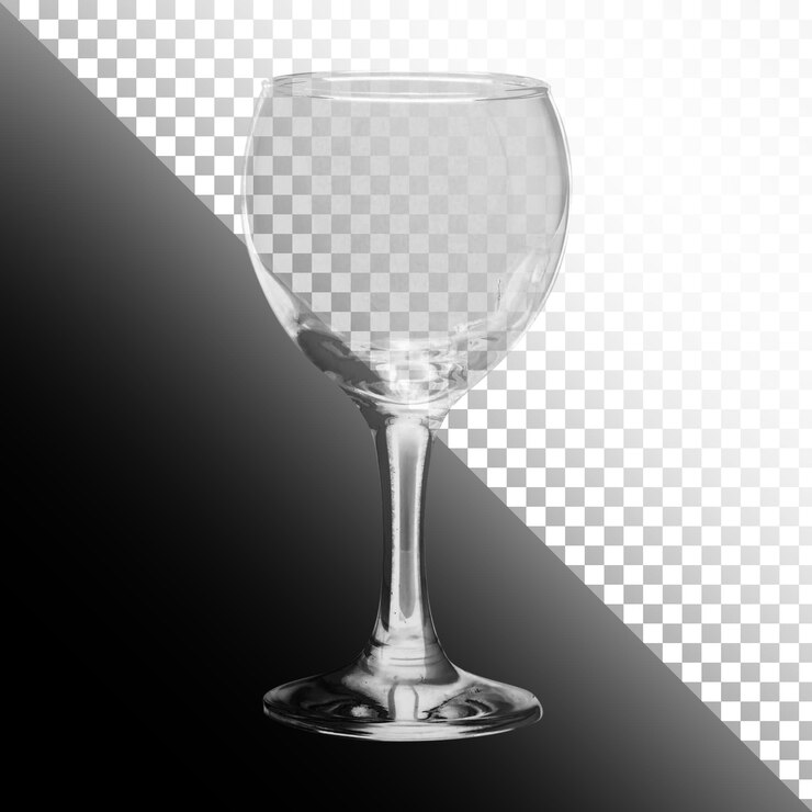 PSD copa de vino vacía