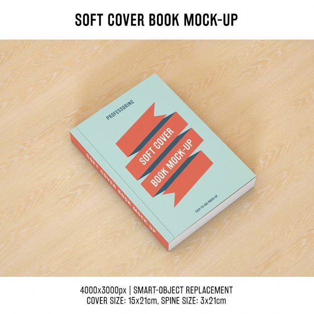 copertina del libro mock up di progettazione