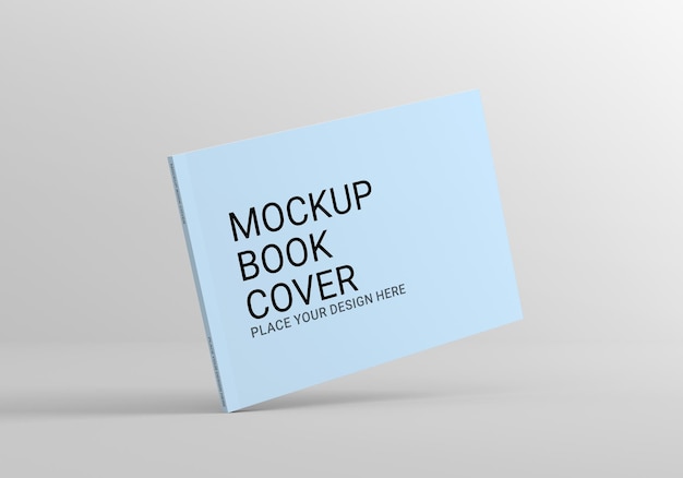 Copertina del libro mockup con sfondo grigio