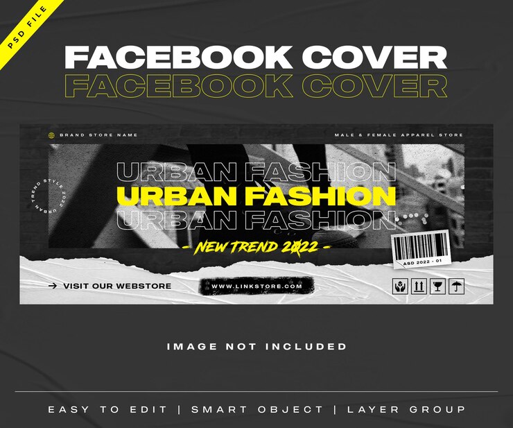 copertina di facebook del banner di moda
