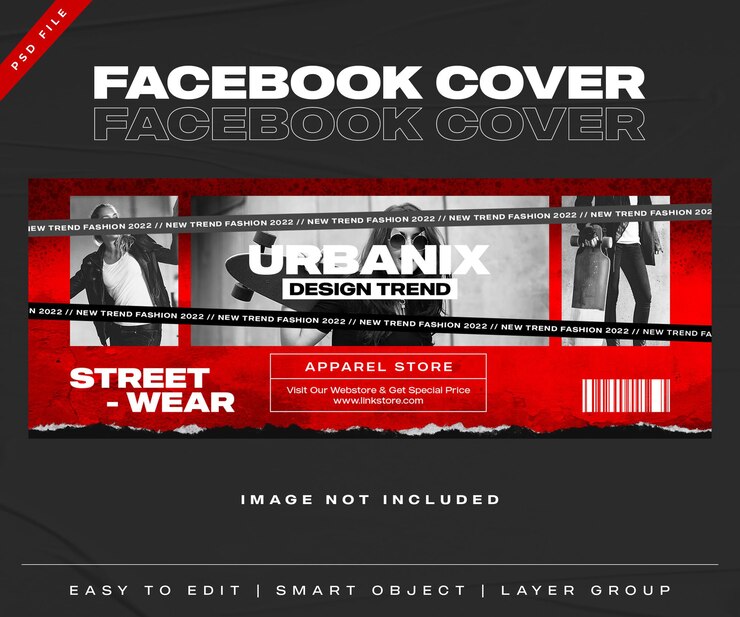 copertina di facebook del banner di moda