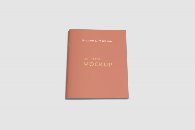 PSD copertina di una rivista mockup di tiro frontale