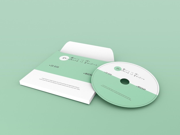 Copertina e mockup di compact disc