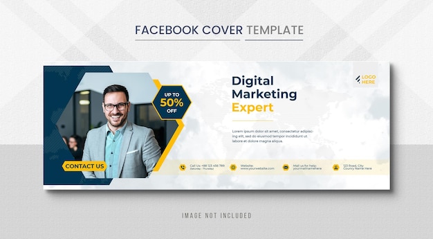Copertina Facebook aziendale Banner post e modello di post banner sui social media aziendali