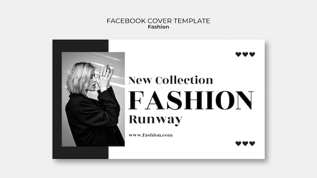 Copertina facebook tendenze moda design piatto
