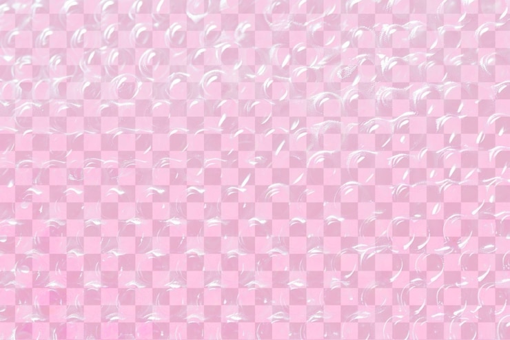 PSD copertura di consistenza png di involucro a bolle rosa sfondo trasparente