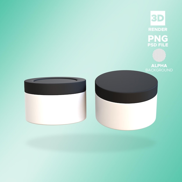 PSD copo cosmético branco ícone 3d para ilustração de design, png psd, fundo alfa, alta resolução