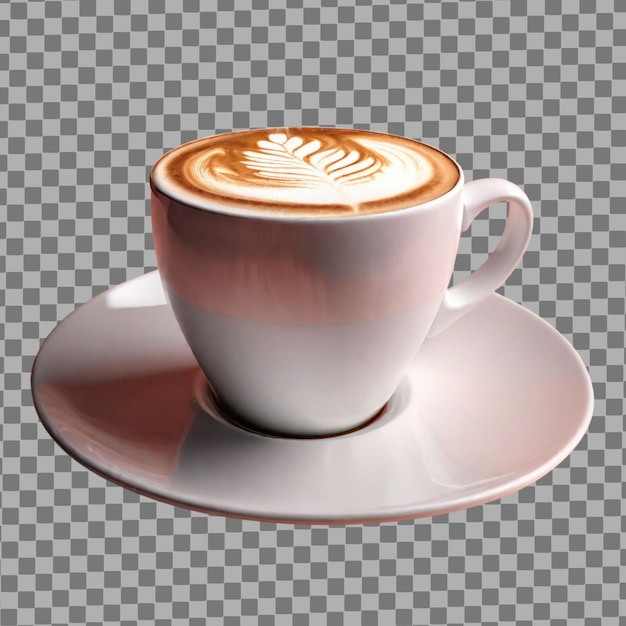 Copo de café cappuccino isolado com psd