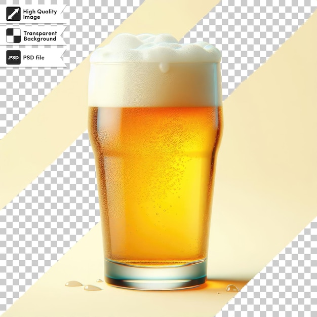PSD copo de cerveja psd com fundo transparente de cevada