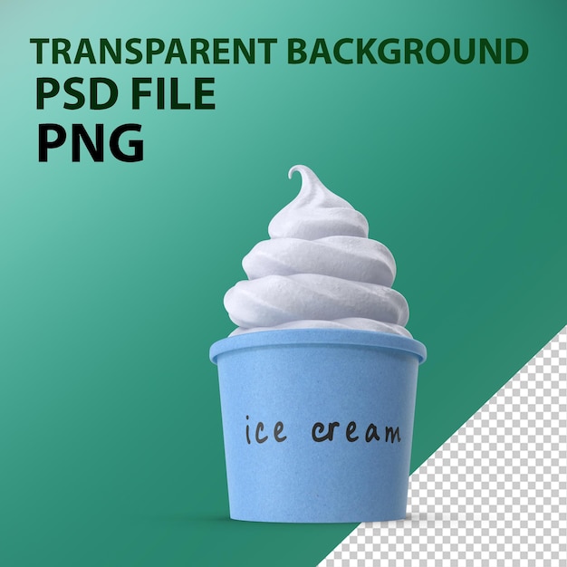 Copo De Sorvete Branco PNG