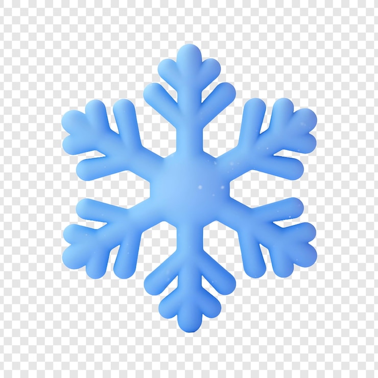 PSD un copo de nieve azul con un copo de nieve en él