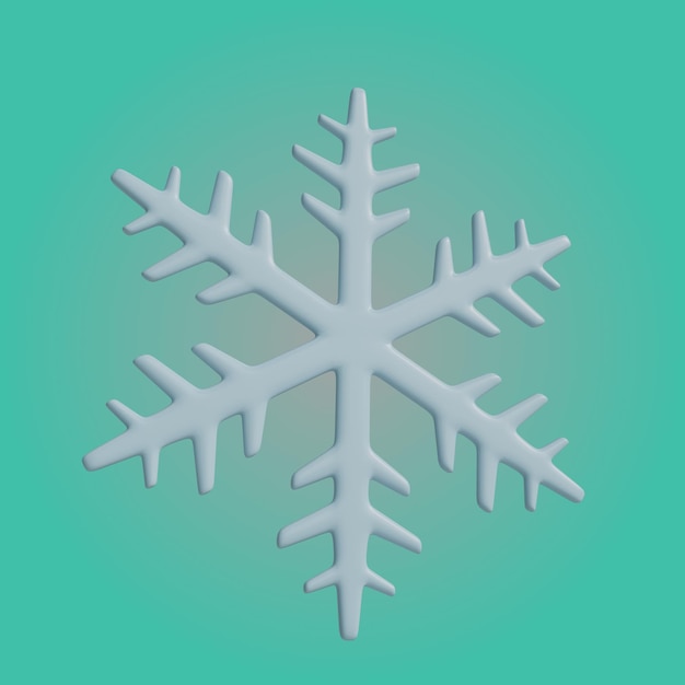 El copo de nieve de invierno en 3D