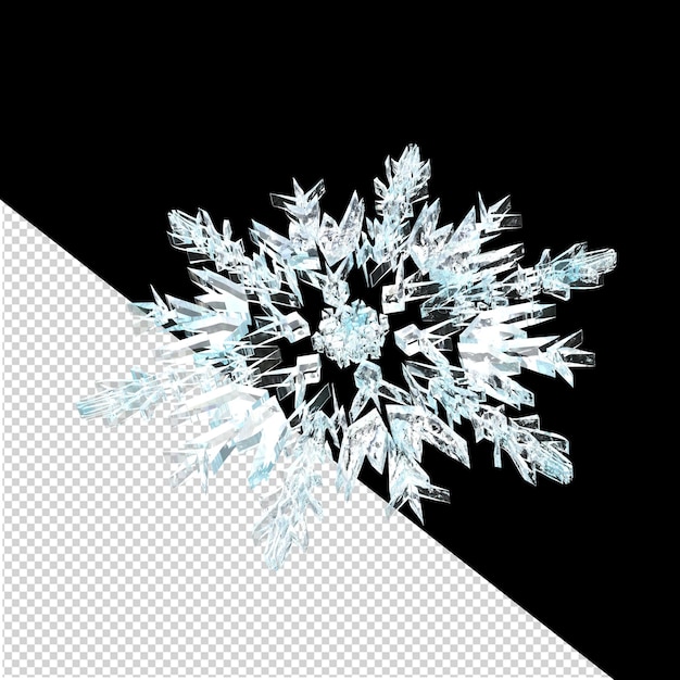 Copo de nieve transparente hecho de hielo 1
