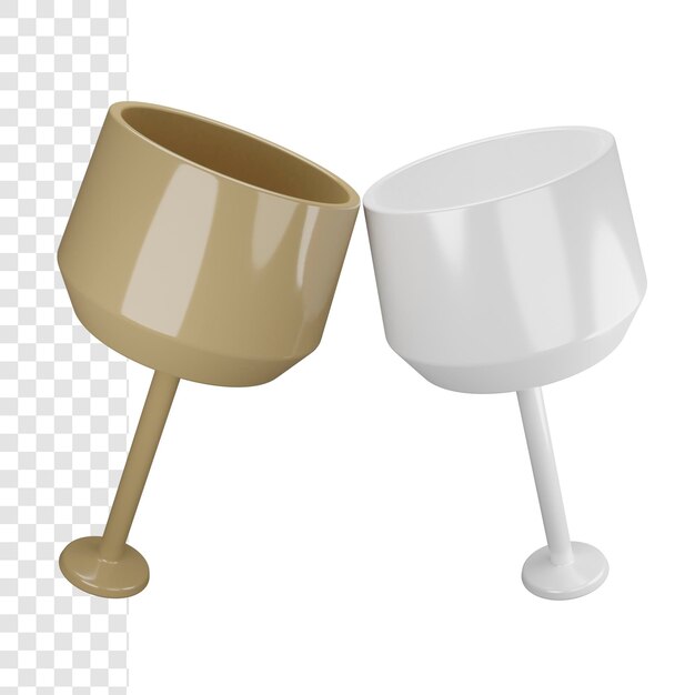 PSD copos de vinho 3d