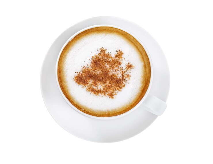 PSD coppa di caffè cappuccino isolata su uno sfondo trasparente