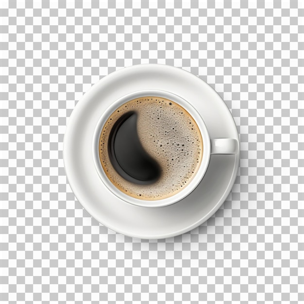 Coppa di caffè isolata su sfondo trasparente o bianco png