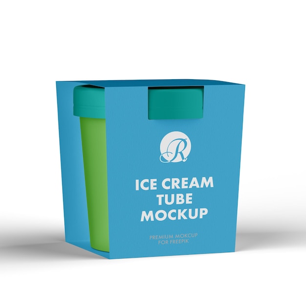 Coppa gelato con pacchetto Mockup