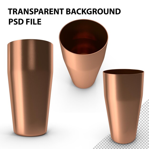 PSD copper water glass png