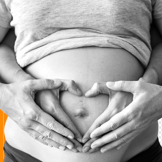 coppia incinta amore con sfondo trasparente